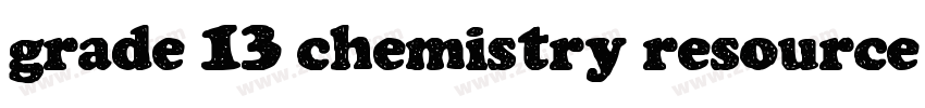 grade 13 chemistry resource book字体转换